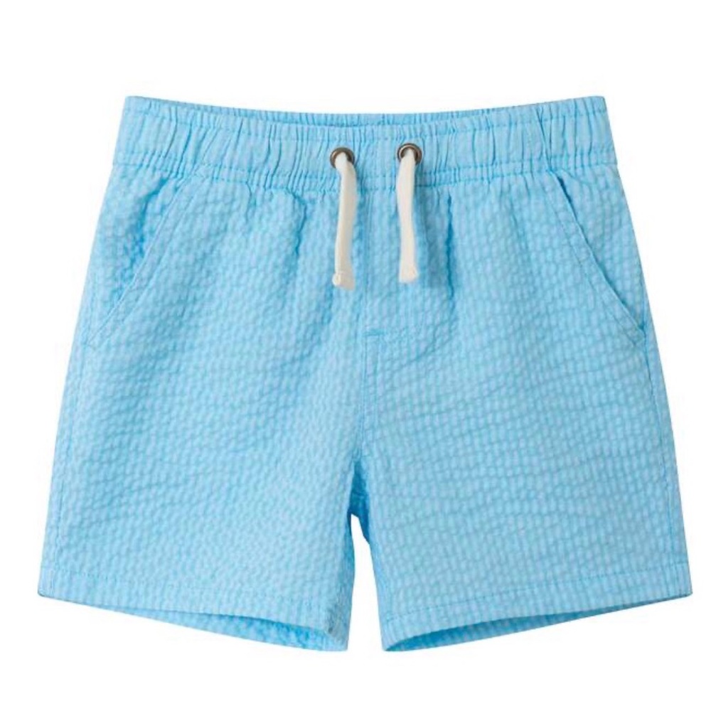 NWT ANDY & EVAN Rowan Seersucker Short, Light Blue Stripe Boys size 12